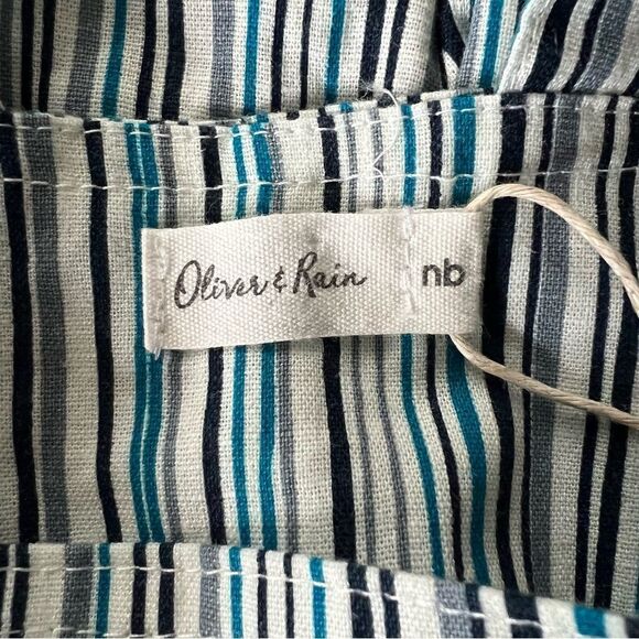 Oliver & Rain Newborn Baby Striped Overalls - Organic & Eco-Friendly - Picture 5 of 6